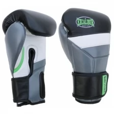 Перчатки боксерские Excalibur 8073/02 Grey/Green PU 16 унций